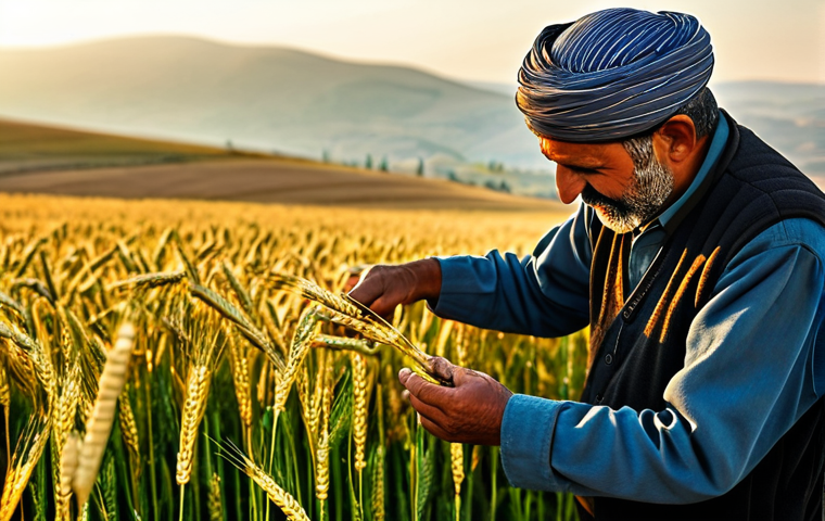 Turkish Farmer in a Field**
"A Turkish farmer, fully clothed in traditional Anatolian clothing, tending to a bountiful field of wheat at sunset. Rolling hills in the background. Warm, golden light. Focus on the farmer's weathered hands and kind face. Safe for work, appropriate content, professional, modest, family-friendly, perfect anatomy, correct proportions, natural pose, well-formed hands, proper finger count, natural body proportions."
**