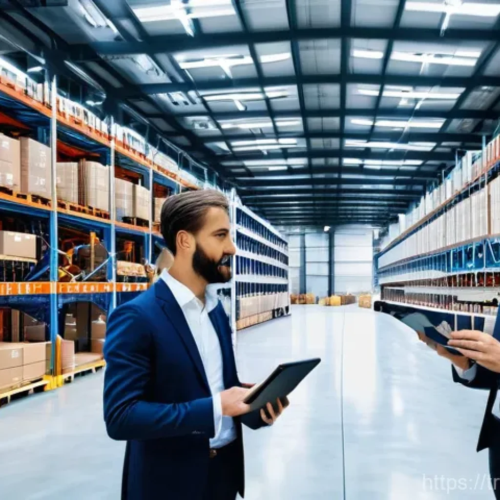 수출입 물류 관리 팁 - **Prompt:** A bustling, futuristic logistics hub in Turkey, showcasing advanced digital technologies...