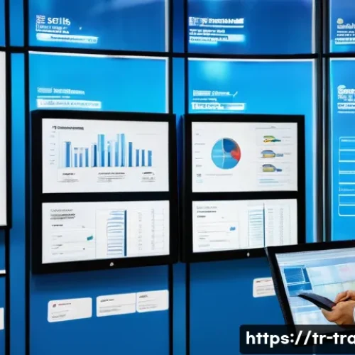 수출입 통관 절차 완벽 가이드 - A detailed office scene inside a modern Turkish customs agency, showing a professional customs offic...