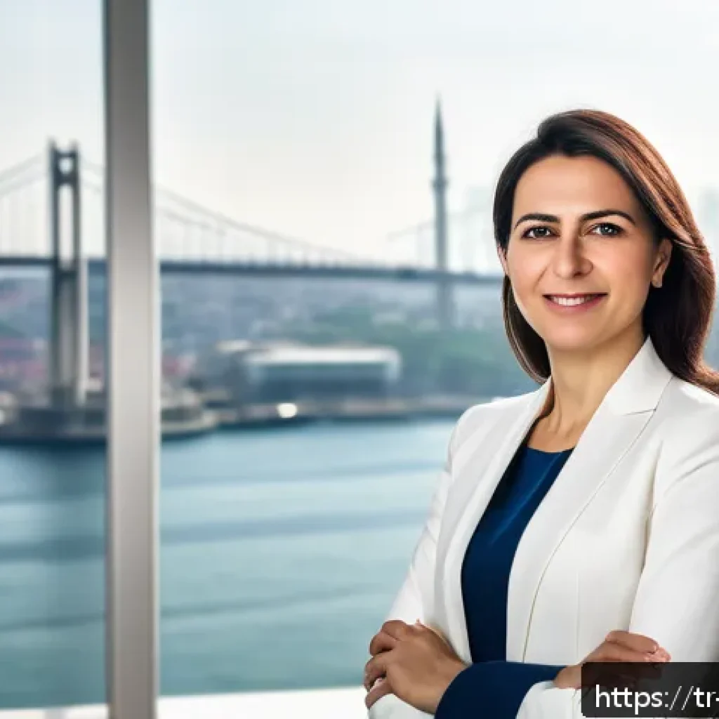 무역업계에서의 여성 리더 사례 - A confident Turkish female business leader in her mid-30s, wearing professional yet stylish business...