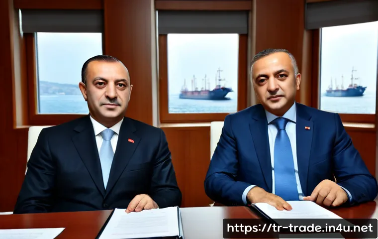 Home 30 수출입 계약의 분쟁 해결 사례 - Photorealistic Istanbul import-export contract dispute mediation, two Turkish business representativ...