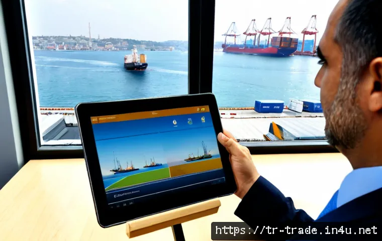 무역 실무의 최신 사례 분석 - Photorealistic modern trade operations case study scene in Istanbul, Turkey: a Turkish logistics man...